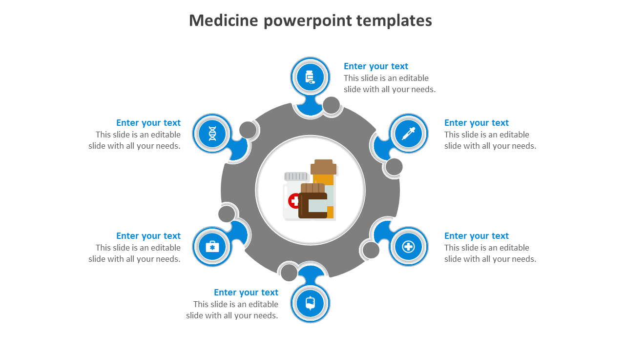 medicine powerpoint templates-blue
